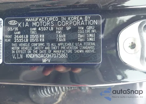 2017 Kia Sportage Ex from USA, damaged, VIN KNDPN3AC0H7075861